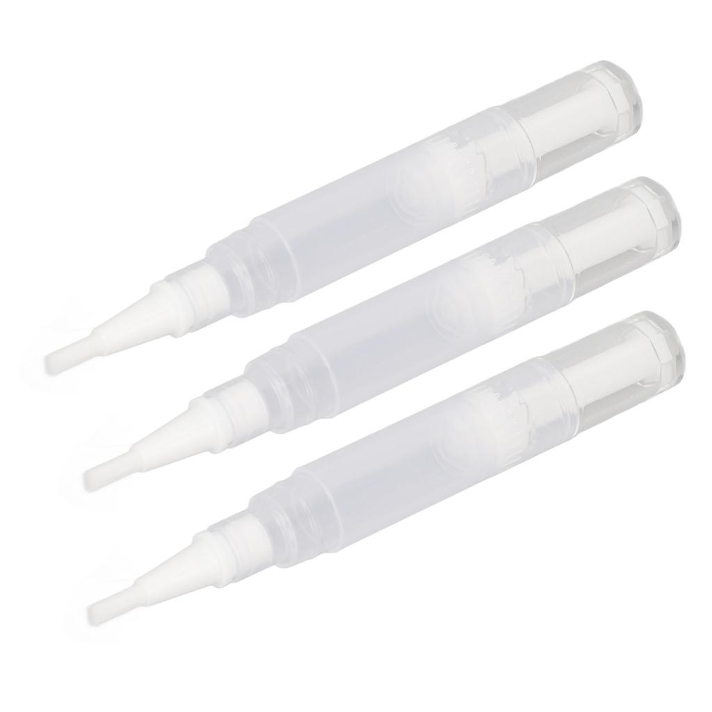 Набор из 3 прозрачных ручек-твист 4,5 мл, пустые, с вращающимся аппликатором-кисточкой, многоразовые контейнеры для масла для ногтей, аппликаторы для блеска для губ