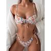 Beach Swimsuits Women Floral Printed Bikinis Set Push Up Bra Split Set Summer Two Piece Sexy Bikinis