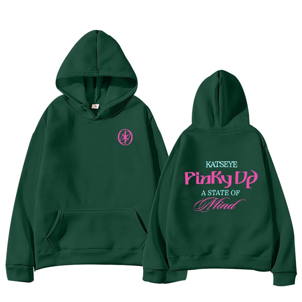 Katseye PINKY UP Kpop Принт Худи Модные Мужские Женские Y2k Худи Толстовка Флис Большого Размера Спортивный Костюм Уличная Одежда Подарки для Фанатов Топы куртки Худи с Аниме