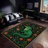 Alligator Crocodile Area Rug Floral Vintage Decor Non-slip Carpet Living Room Bedroom Large Size African Safari Style Floor Mat