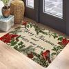 Holiday Themed Rectangle Rug Christmas Greetings Winter Snowflakes Ornament Patterns Perfect for Home Entrance Decor