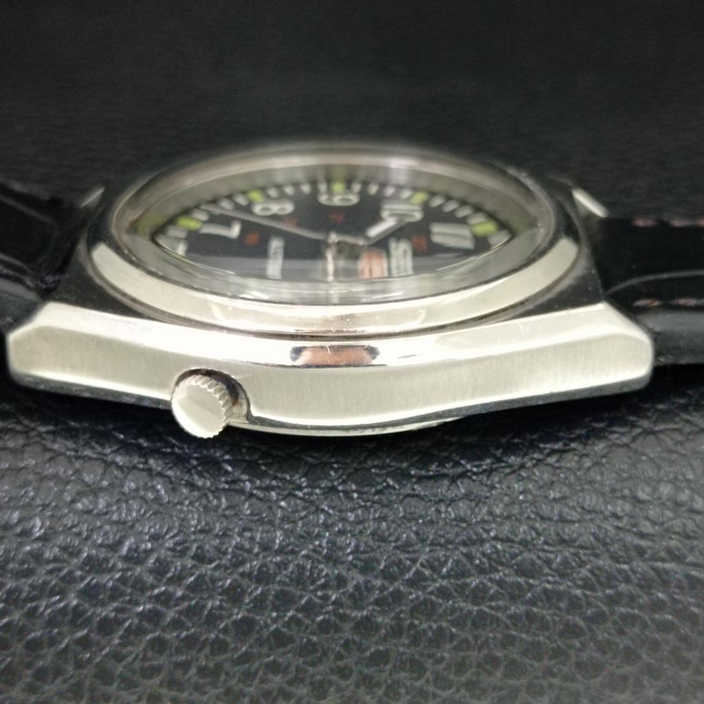 ВИНТАЖНЫЕ АВТОМАТИЧЕСКИЕ ЧАСЫ SEIKO 5 7009A ЯПОНИЯ МУЖСКИЕ ЧЕРНЫЙ ЦВЕТ ЦИФЕРБЛАТ a708530-1