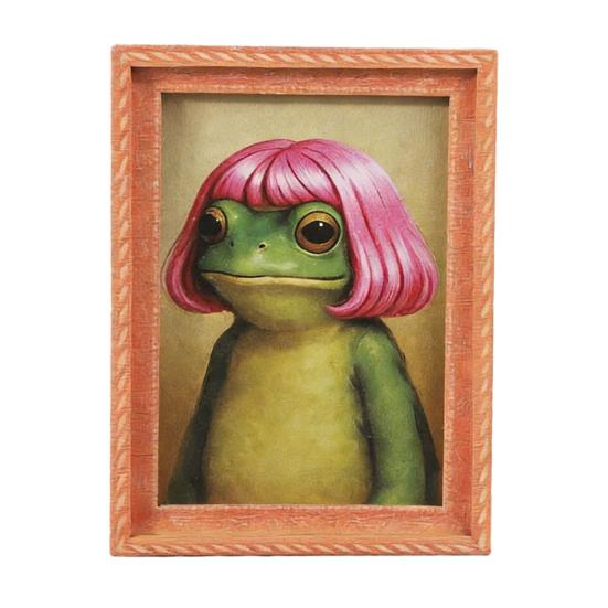 Office Whiteboard Magnet Abstract Frog Refrigerator Magnet, Framed Hairstyle Fridge Decor Home Kitchen Decoration Party Favors Collectible