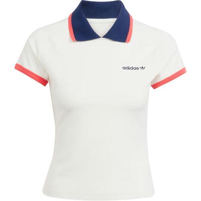 Оригинальная футболка-поло приталенного кроя с логотипом женская топы молочно-белый JY3515