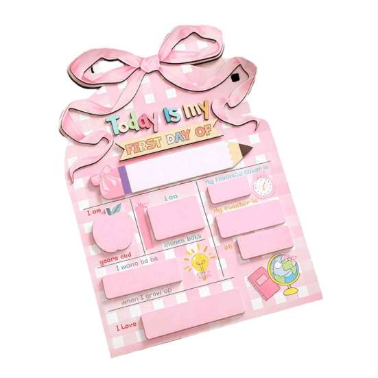 Планнер для учебы детей, табличка «Первый и последний день в школе» для детей, многоразовая деревянная милая настольная декорация, доска-знак, для записи ежедневных заметок и расписаний
