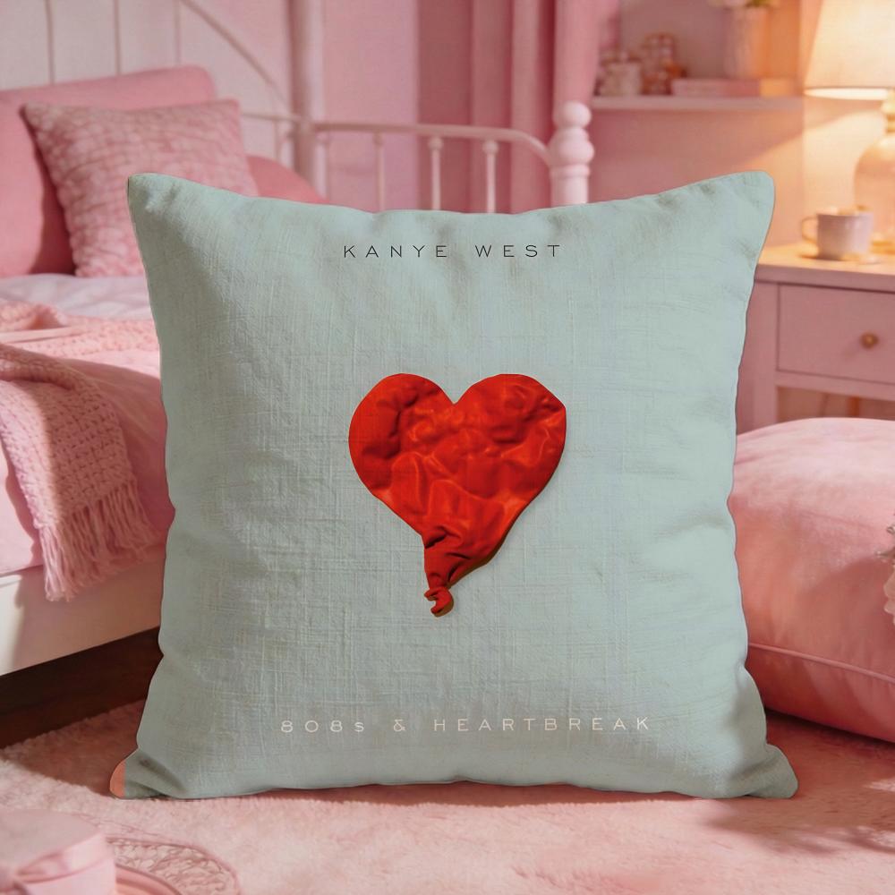 kKanye West singer Cushion Cover Premium Comfort Reversible Pillow Cove Two in One Design for Any Room Car Interior