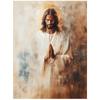 Jesus In Prayer Jesus In Prayer, 40X50 Cm, Gold Aluminum Frame, 230 Gsm Matte Paper
