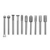 Grinding Head 20pcs 6mm Shank Grinding Needle Emery Grinding Rod