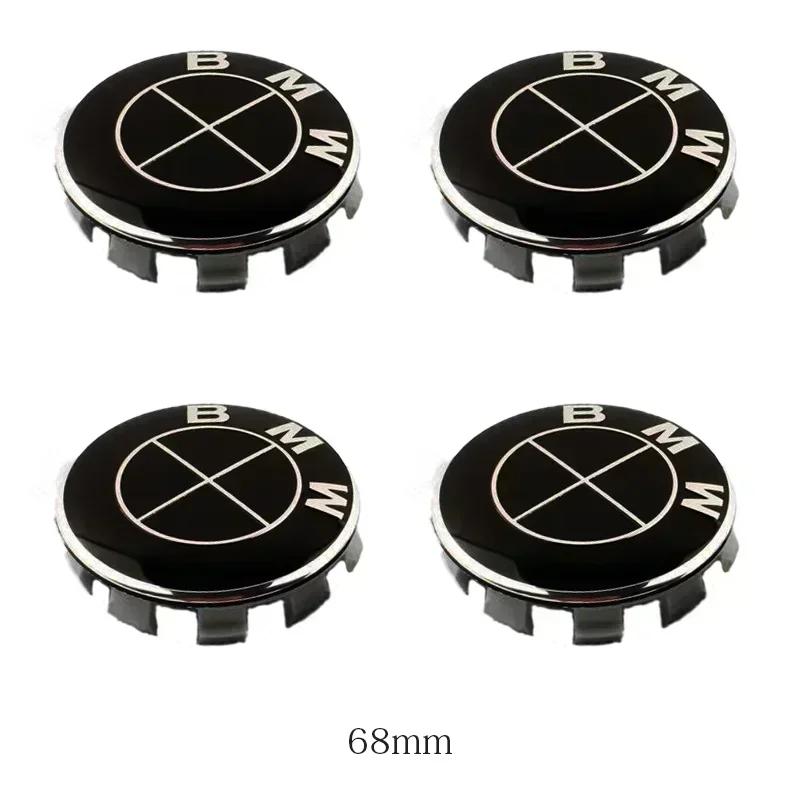 Для BMW E36 E46 E53 E90 E60 E61 E93 E87 X3 X5 F30 F20 F10 G30 Аксессуары 4 шт. 56/68 мм Колпачки ступицы центра колеса автомобиля Авто Накладки на обод