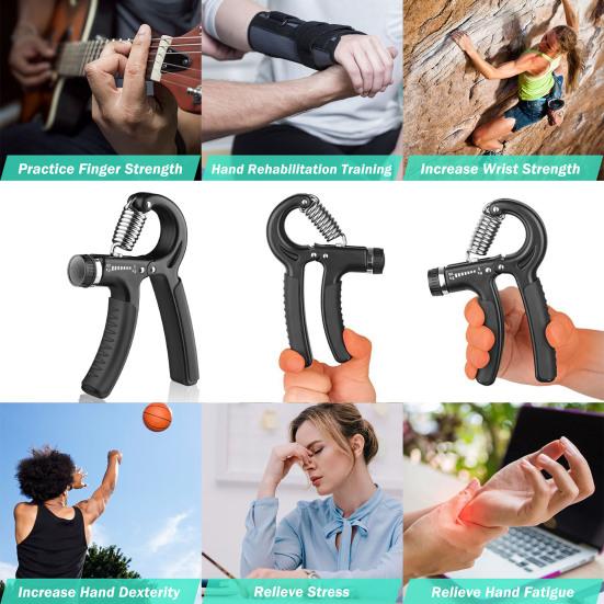 Grip Strength Trainer 5-60KG Resistance Adjustable Men Women Forearm Exerciser Hand Grip Power Strengthener Developer Fitness Equipment