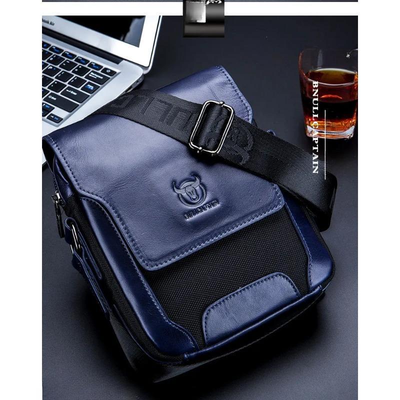 BULLCAPTAIN 2024 Мужская сумка-мессенджер Мужские сумки через плечо из натуральной кожи Деловая повседневная сумка через плечо Известный бренд мужская сумка-сумка
