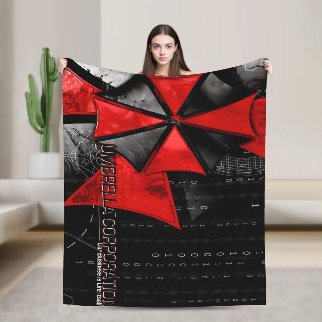 Resident Umbrella Corps Eviled Blanket Cover Fleece The Sinister Business Ultra-Soft Throw Blanket for Airplane Travel Bed Rug