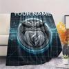 Custom Name,S.L. Benfica Printed Flannel Blanket, soft throw for bedroom sofa, washable, Christmas present, great gift.