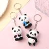 Novelties Cute Cartoon Couple Panda Keychain Pendant Car Bag Key Chains for Women Jewelry Gift