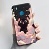 Phone Case For Infinix S5/S5 lite/X652/Camon 12 Air/CC6 Black Cute Cartoons Painted Casing Bumper Soft Shockproof Black Case