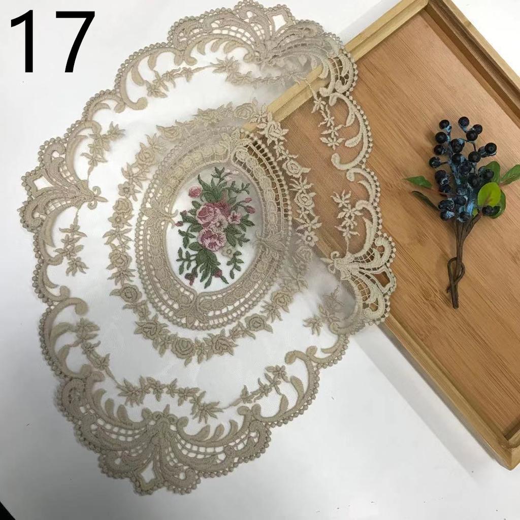 Винтажная кружевная салфетка для столовых приборов, вышитая скатерть, декоративные салфетки для столовой, вечеринки, свадьбы, антикварные подставки под кофе, салфетки для столовых приборов