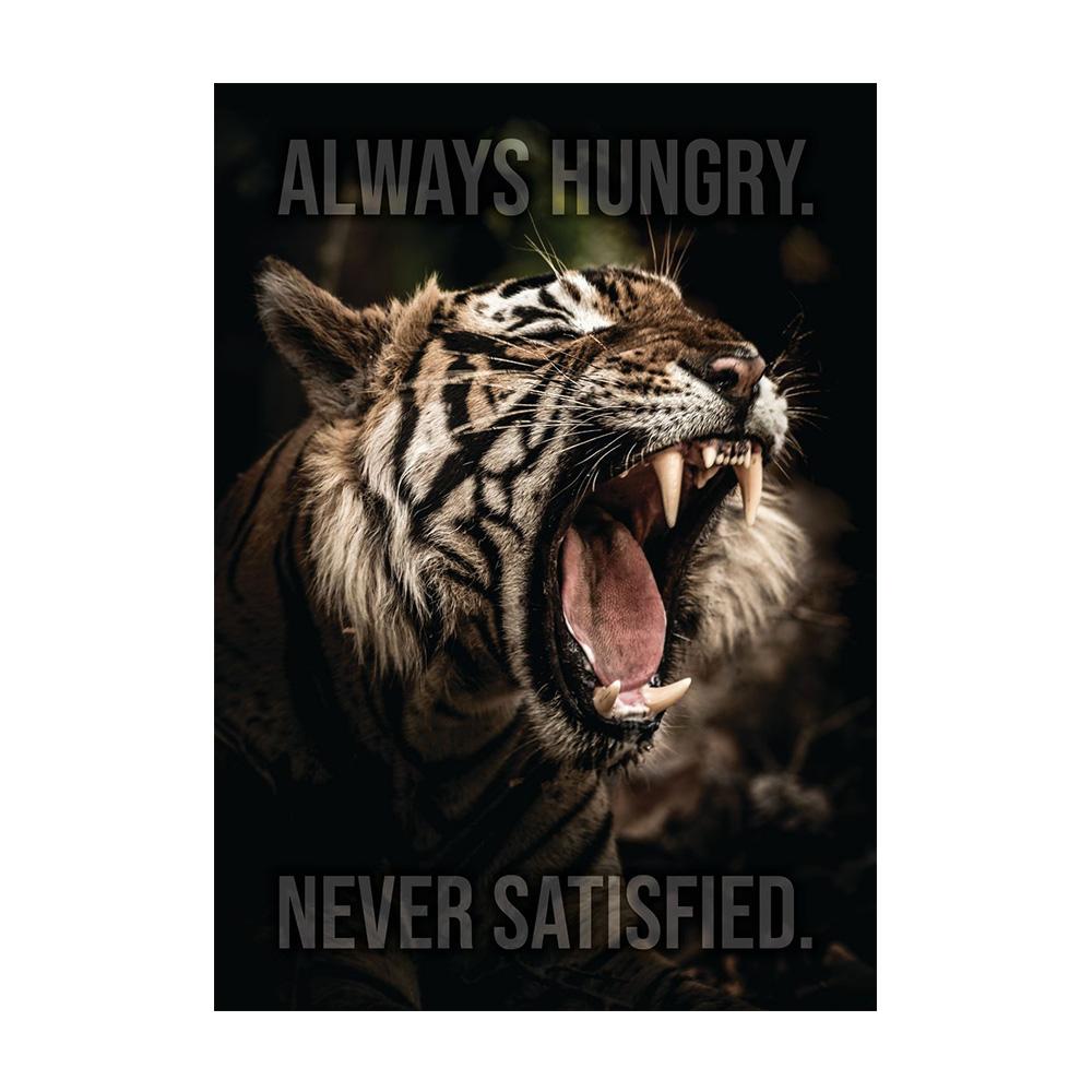 Motivational Quote Black Lion Tiger Canvas Paintings Inspired Art Classic Poster and Print Wall Painting for the Office of Home Decor