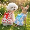 Daisy Pattern Summer Dog Princess Dress Bow Lace Dog‘s Spring Dress  For Puppy Poodle Chihuahua Etc