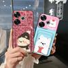 Модный Дизайн Чехол для Телефона Для Redmi Turbo3/Xiaomi Poco F6 5G Полная защита Слот для карт Милый Граффити защитный Силиконовый