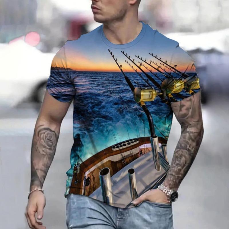 2024 Рыболовная футболка Мужские футболки с коротким рукавом Защита от ультрафиолета Дышащая одежда Летняя рыболовная одежда Camiseta De Pesca Топы