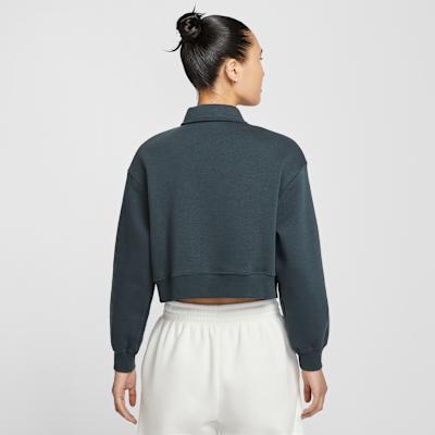 Women's Nike Sweatshirts Women's Seaweed Polo Collar Moderate Regular