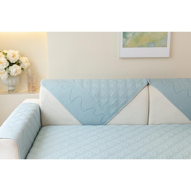 Modern Simple Pure Cotton Sofa Cushion New Sofa Cover Fabric Anti-slip Sofa Towel Four-season Universal Seat Cushion