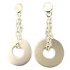 [Q7829] - Silver 'Antica' Designer Earrings - 55x25 Mm