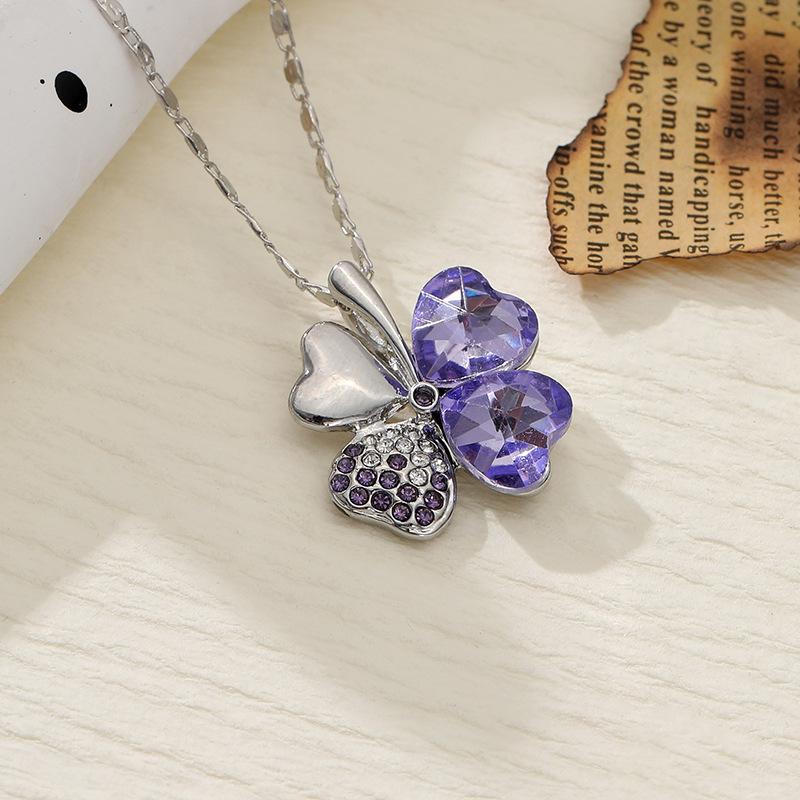 Модные ювелирные изделия, хрустальные свадебные аксессуары, ожерелье на ключицу, ожерелье «Клевер на удачу», роскошное женское ожерелье высшего качества