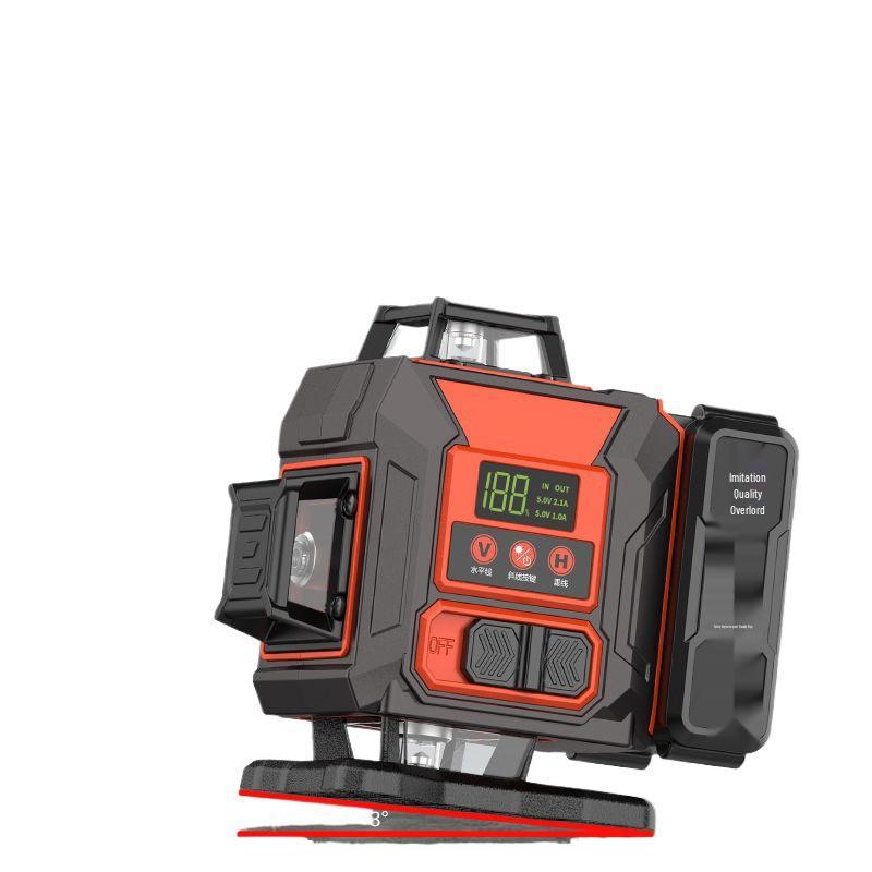 12-линейный высокоточный зеленый инфракрасный уровень с автоматическим креплением к наружной стене и самовыравниванием