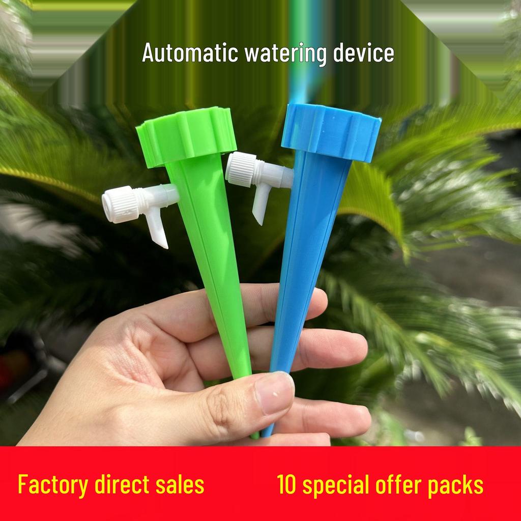Adjustable Self-Watering Drip Emitter for Home Plant Irrigation