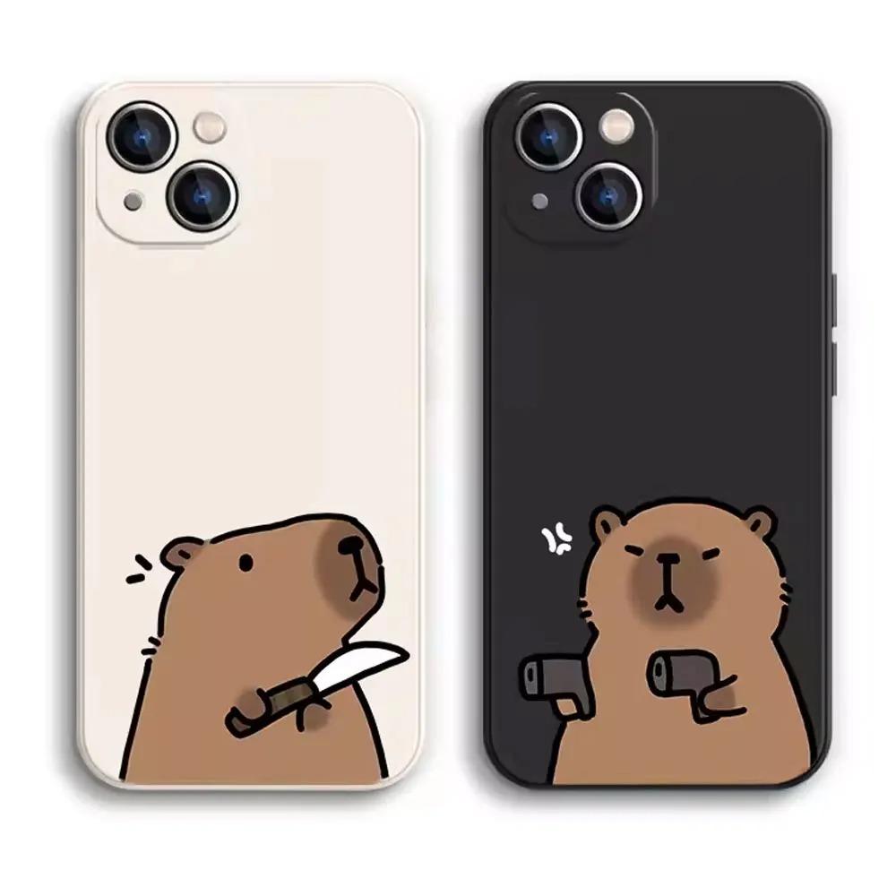 Мультяшный Чехол для Телефона с Капибарой Для Samsung Galaxy S10 S20 S21 S22 S23 S24 FE Plus Ultra Note 20 Парный Силиконовый Чехол