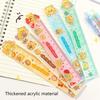 Creative Butter Bear Ruler Cute Cartoon 15Cm Straight Ruler Wavy Lines Acrylic Drawing Tools School Stationery Office Supplies