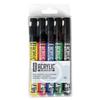 Pack of 5 'Pébéo - DecoMarker' Markers Black/Yellow/Red/Blue/Green 1.2 Mm