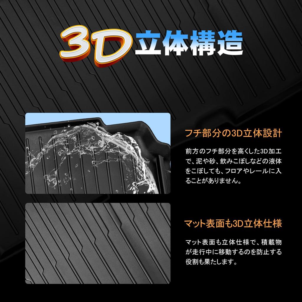 TELLIKA 3D Floor Mats for 90 Series Seat Rail 3D Easy Protective Car January 2022 Present Noah/Voxy (7-Passenger/8-Passenger Vehicles), Second-Row