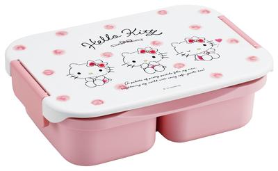 Бенто Одноразовый Посудомоечная машина и Микроволновая печь Сделано в Sanrio Hello Kitty Акварельная коробка, Антибактериальный, Раздельный, Герметичный, Ярусный, 900 мл, Безопасный, Япония,