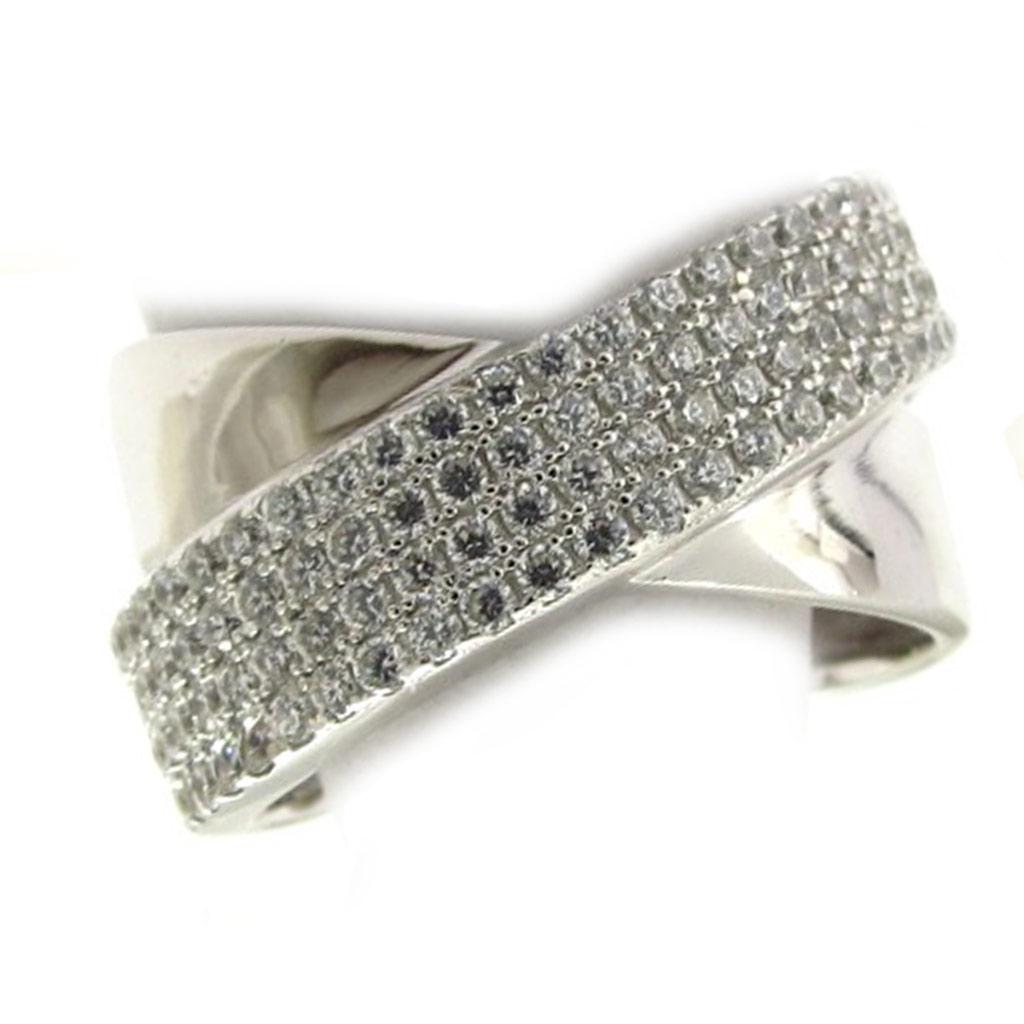 Bague Argent 'Sissi' blanc