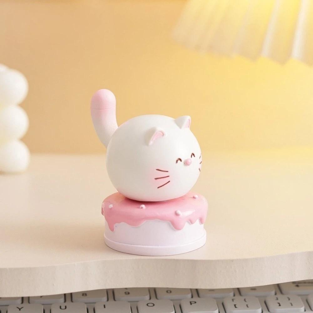 Exquisite Kitty Rotating Figurine Multicolor Table Ornament Cute Siamese Cat Statue Car Ornaments