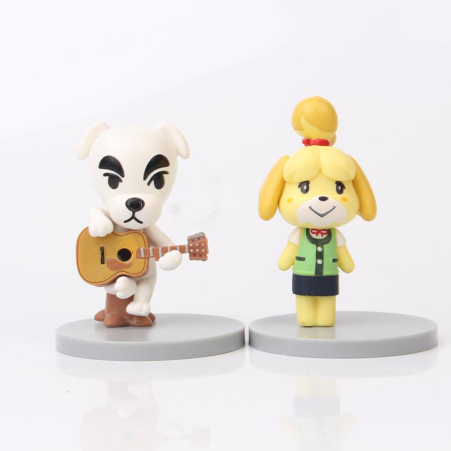 8 шт. Фигурки персонажей аниме Animal Crossing Игрушки ПВХ Фигурка Действия Портрет Изабель Том Нук Лиза Коллекция Модели Куклы в Подарок