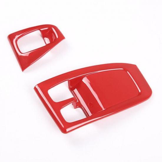 Cover Trim Bright Red Window Lift Panel Switch 2009~2015 For Benz Smart Fortwo
