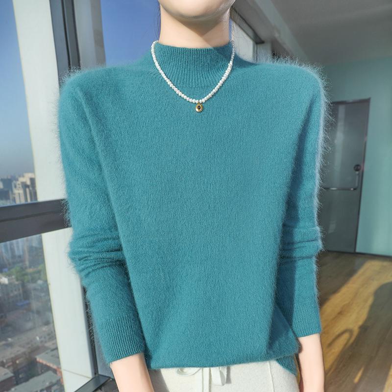 Женский кашемировый свитер Qinghe кашемир 30% кашемир 30% норка 30% шерсть 10% нейлон Женский осенне-зимний толстый кашемировый свитер мягкий и теплый