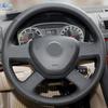 Hand Braid Steering Wheel Cover For Skoda Octavia Superb 13-2015 Fabia Citigo Roomster 2013 Black Perforated Microfiber