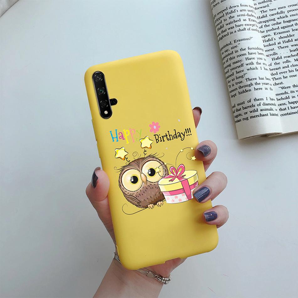 Чехол для Honor 20 Мультяшки Сердце Любви ТПУ Funda Для Huawei Honor 20 Pro Lite YAL-L21 YAL-L41 20S MAR-LX1H Задняя Крышка Чехол для Телефона