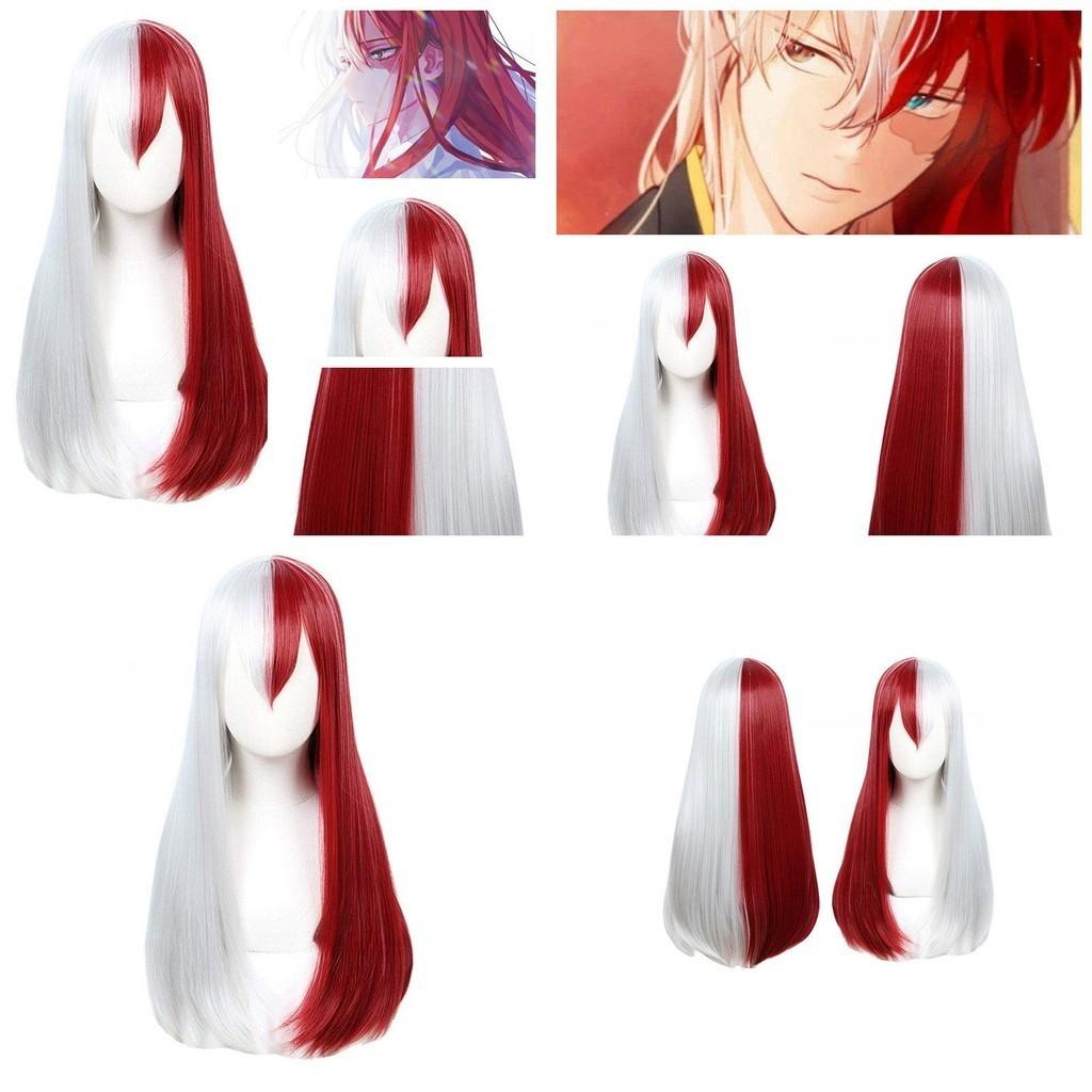 My Hero Academia Cosplay Wig For Todoroki And Bakugo Fans 65cm Length Red And White