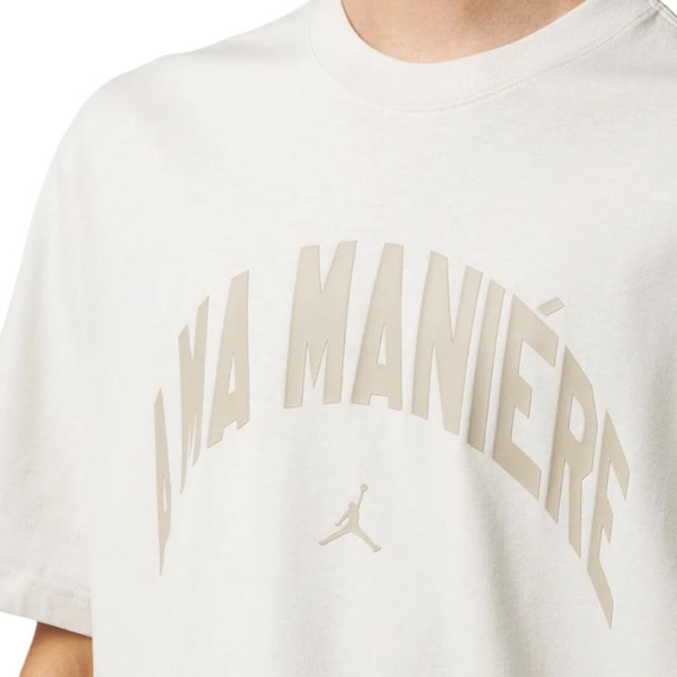 Jordan XA Ma Maniére FW24 Модный пуловер с логотипом и коротким рукавом, футболка унисекс, белая HF0538-030