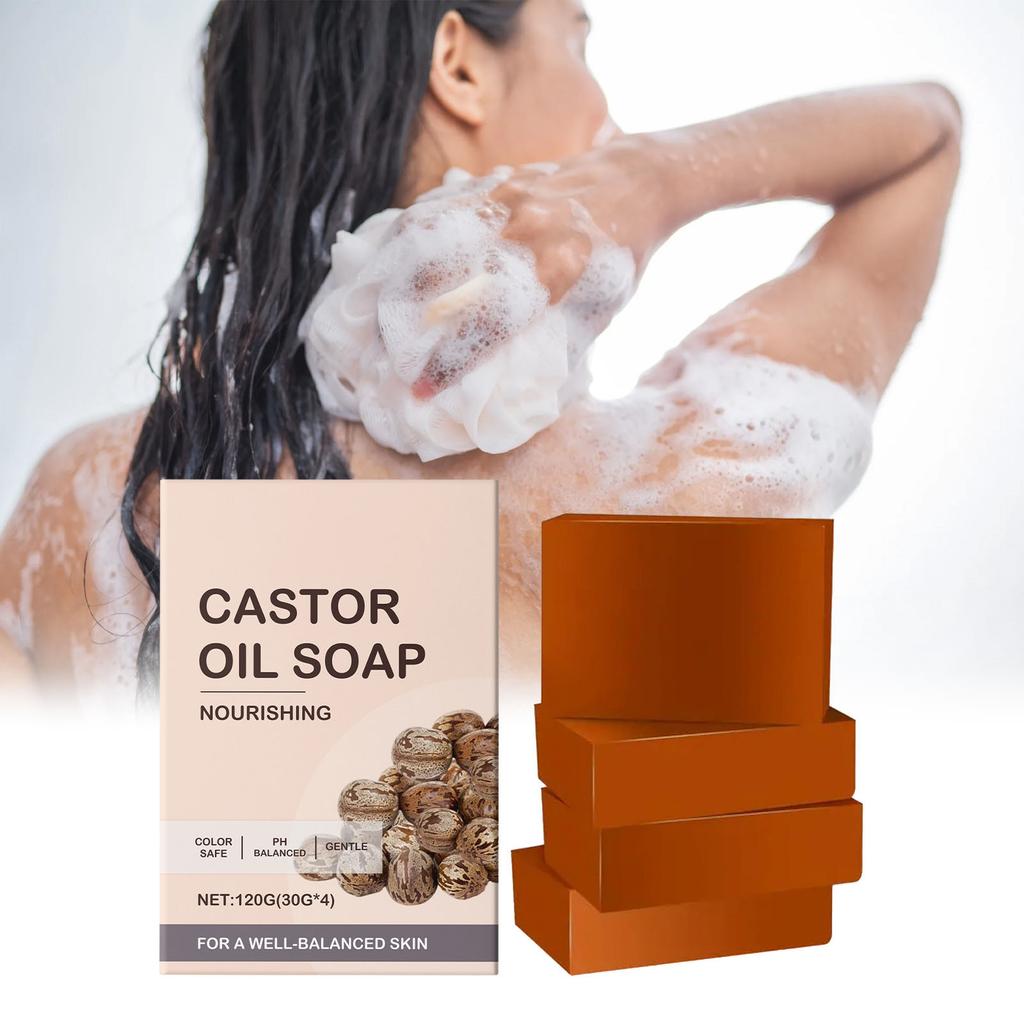 Мыло с касторовым маслом, питательное мыло для волос и тела, дезодорирующее мыло, удаляет грязь и жир, разглаживает кожу и придает ей свежий запах.