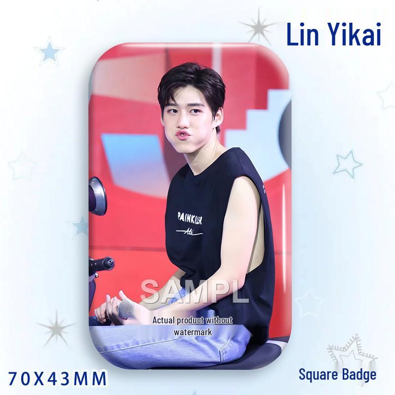 Thai Star PP Lin Yikai Concert Support Badge: Laser-cut Square Brooch Ornament