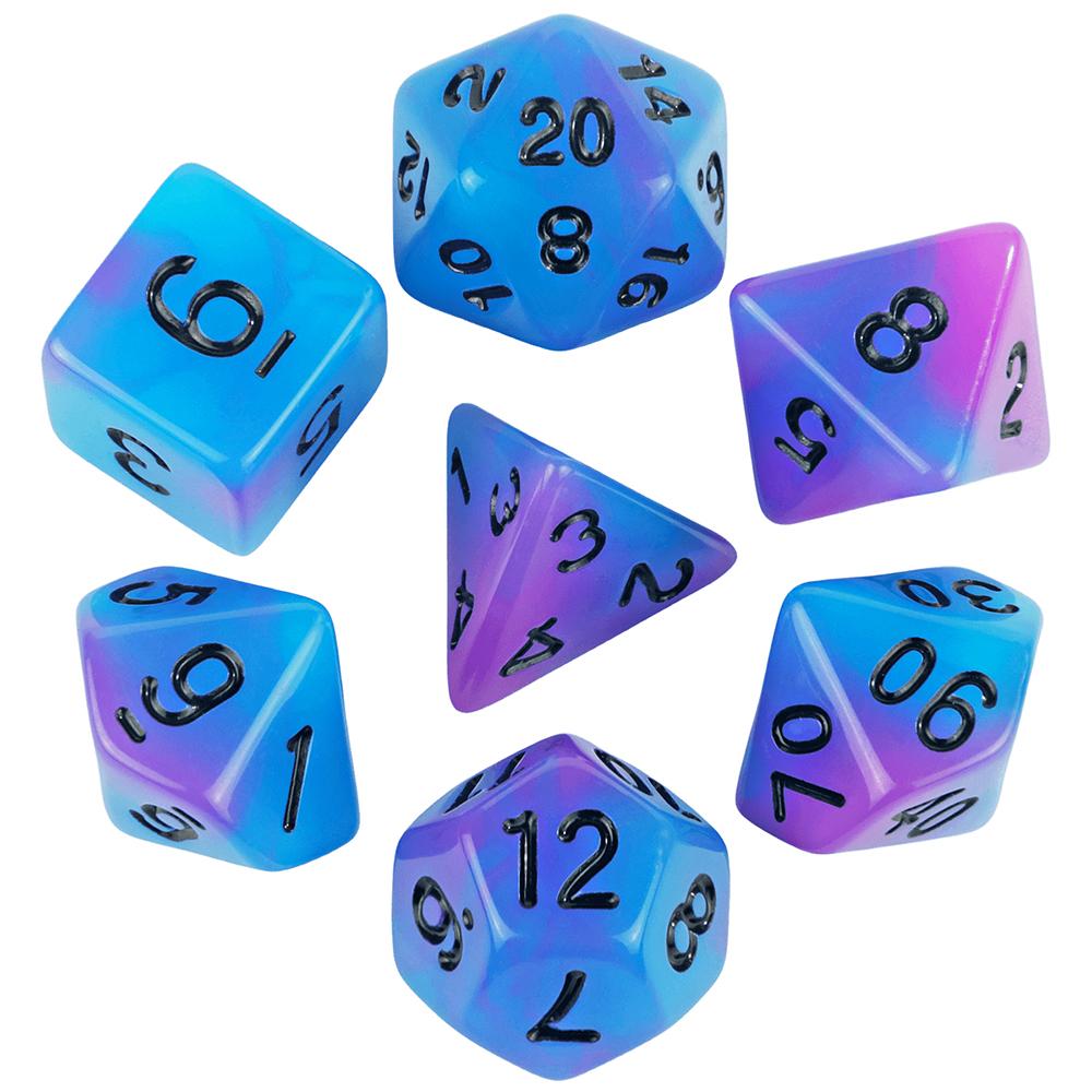 Glow In The Dark DND Dice, 7pcs Luminous Polyhedral Dice Set, Glowing D&D Dice for DND, RPG, Table Games