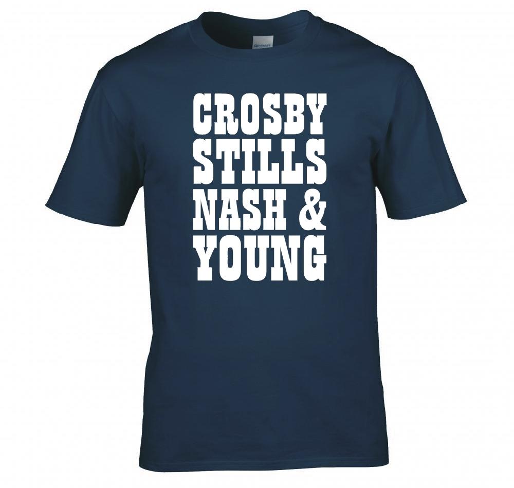 Crosby Stills Nash Young Band Logo T Shirt New