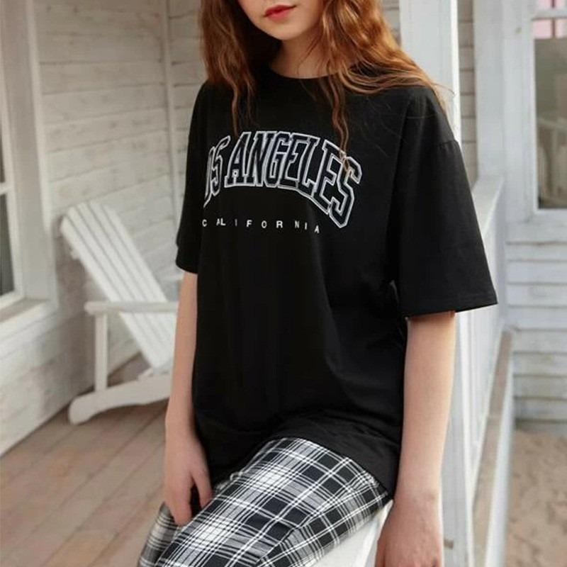 Плюс Размер Женская Летняя Мода Новый Повседневный Топ С Короткими Рукавами С Принтом