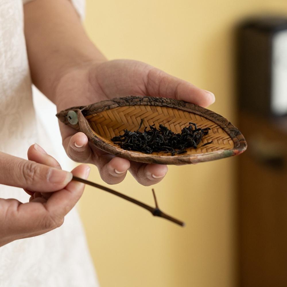 Бамбуковый плетеный чай Chaze Ретро Чайный совок Кунг-фу Чайные аксессуары Чайная лопатка Чайный энтузиаст
